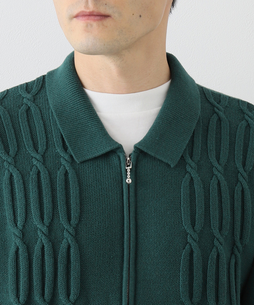 LMCの「【LMC】CABLE ZIP-UP KNIT P/SHIRT 0LM22FCD102