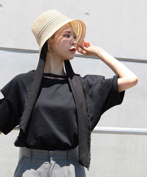 Ray BEAMS（レイビームス）の「La Maison de Lyllis / CLOCHE SCARF ハット（ハット・レディース・ナチュラル・ONE SIZE）」の7枚目の写真