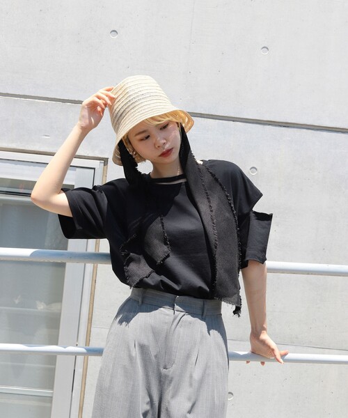 Ray BEAMS（レイビームス）の「La Maison de Lyllis / CLOCHE SCARF ハット（ハット・レディース・ナチュラル・ONE SIZE）」の6枚目の写真