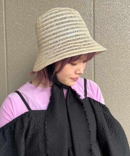 Ray BEAMS（レイビームス）の「La Maison de Lyllis / CLOCHE SCARF ハット（ハット・レディース・ナチュラル・ONE SIZE）」の17枚目の写真