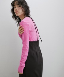 ADAM ET ROPE' | クルーネックフロッキープリントプルオーバー(Tシャツ/カットソー)