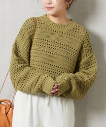 【限定展開】アイレットショート丈ニットプルオーバー