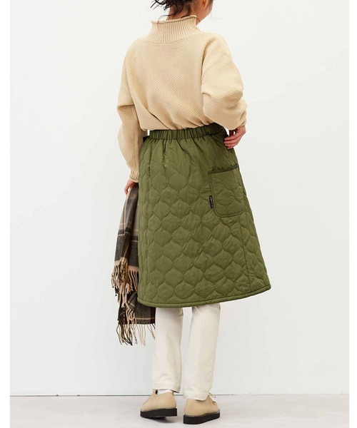 Live in comfort（リブインコンフォート）の「リブ　イン　コンフォート　くるっと巻いて即ぽかぽか！　裏ボア遣いの中わたキルティング巻きスカート（スカート・レディース・カーキ/ブラック・MEDIUM/LARGE/X-LARGE/XX-LARGE/XXX-LARGE/SMALL）」の6枚目の写真