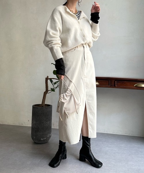 DouDou(ドゥドゥ)の「【Healthy denim/ヘルシーデニム】 Pear(スカート・レディース・アイボリー・0/1)」の19枚目の写真