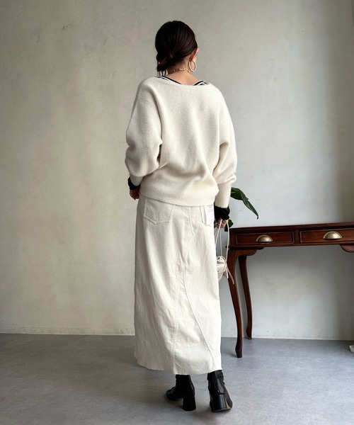 DouDou(ドゥドゥ)の「【Healthy denim/ヘルシーデニム】 Pear(スカート・レディース・アイボリー・0/1)」の17枚目の写真