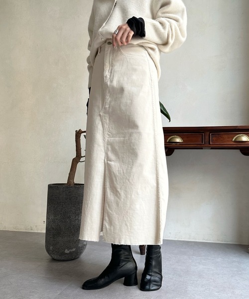 DouDou(ドゥドゥ)の「【Healthy denim/ヘルシーデニム】 Pear(スカート・レディース・アイボリー・0/1)」の15枚目の写真