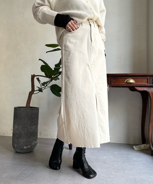 DouDou(ドゥドゥ)の「【Healthy denim/ヘルシーデニム】 Pear(スカート・レディース・アイボリー・0/1)」の14枚目の写真
