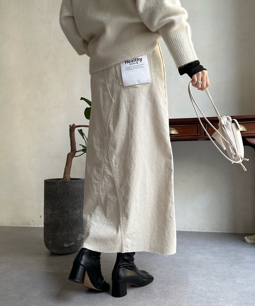 DouDou(ドゥドゥ)の「【Healthy denim/ヘルシーデニム】 Pear(スカート・レディース・アイボリー・0/1)」の13枚目の写真