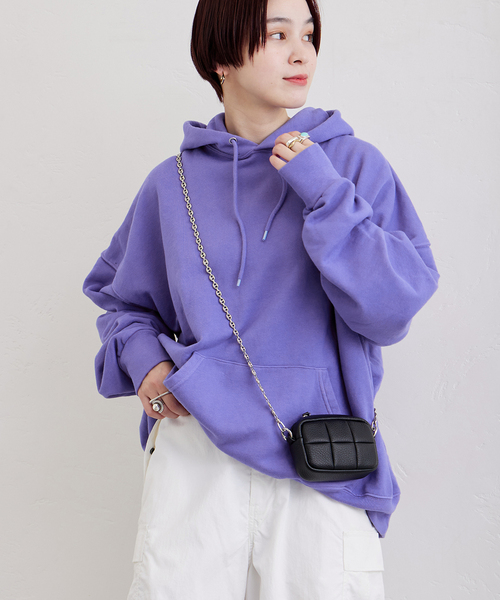 ALORE（アローレ）の「別注【ALORE/アローレ】FRUIT染めスウェットフーディ（Tシャツ/カットソー・レディース・グリーン系その他/パープル系その他/ピンク/イエロー系その他・FREE）」の2枚目の写真