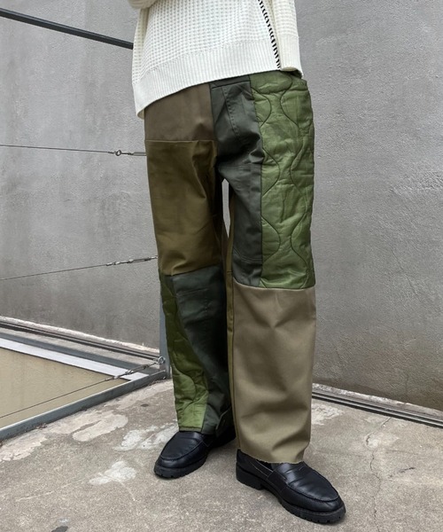 THRIFTY LOOK(スリフティールック)の「【THRIFTY LOOK/スリフティールック】patch work easy pants(その他パンツ・メンズ・ブラック/カーキ・FREE)」の1枚目の写真