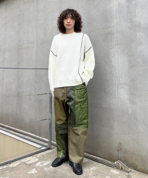THRIFTY LOOK(スリフティールック)の「【THRIFTY LOOK/スリフティールック】patch work easy pants(その他パンツ・メンズ・ブラック/カーキ・FREE)」の22枚目の写真