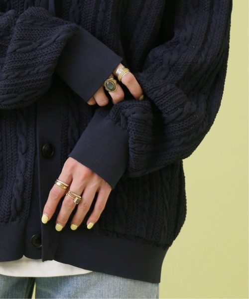 B.C STOCK(ベーセーストック)の「【洗えるニット】COTTON LIKE 透かし編み メッシュニットカーディガン(カーディガン/ボレロ・メンズ・モスグリーン/ホワイト/ネイビー・MEDIUM/LARGE)」の18枚目の写真