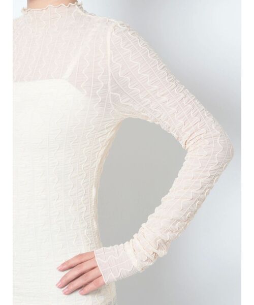 LAGUNAMOON（ラグナムーン）の「ストレッチチュールトップス（Tシャツ/カットソー・レディース・ブラック/アイボリー・FREE）」の8枚目の写真