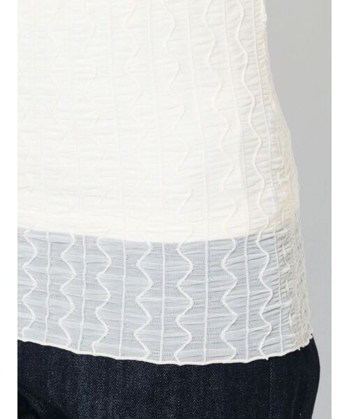 LAGUNAMOON（ラグナムーン）の「ストレッチチュールトップス（Tシャツ/カットソー・レディース・ブラック/アイボリー・FREE）」の9枚目の写真