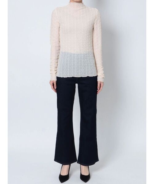 LAGUNAMOON（ラグナムーン）の「ストレッチチュールトップス（Tシャツ/カットソー・レディース・ブラック/アイボリー・FREE）」の10枚目の写真