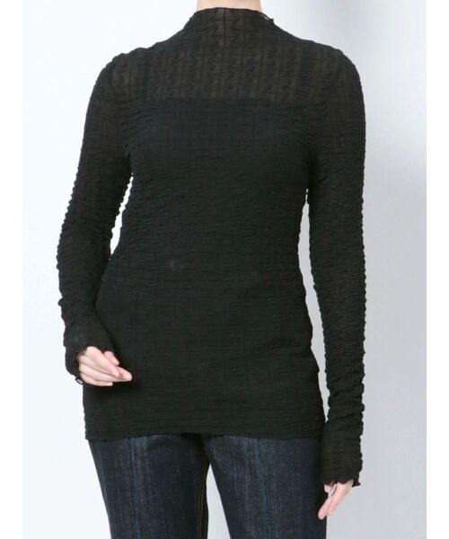 LAGUNAMOON（ラグナムーン）の「ストレッチチュールトップス（Tシャツ/カットソー・レディース・ブラック/アイボリー・FREE）」の21枚目の写真