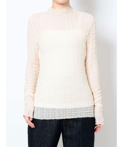 LAGUNAMOON（ラグナムーン）の「ストレッチチュールトップス（Tシャツ/カットソー・レディース・ブラック/アイボリー・FREE）」の22枚目の写真