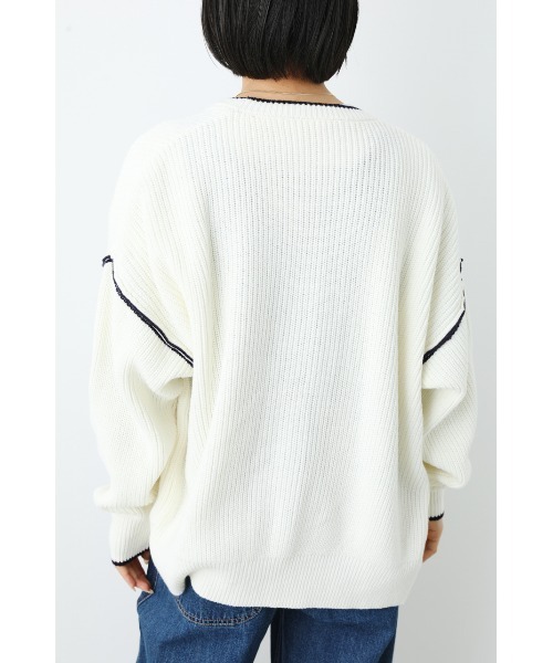 RODEO CROWNS WIDE BOWL（ロデオクラウンズワイドボウル）の「ラインニットカーディガン（カーディガン/ボレロ・レディース・グリーン/アイボリー/ライトイエロー/ライトパープル・FREE）」の15枚目の写真