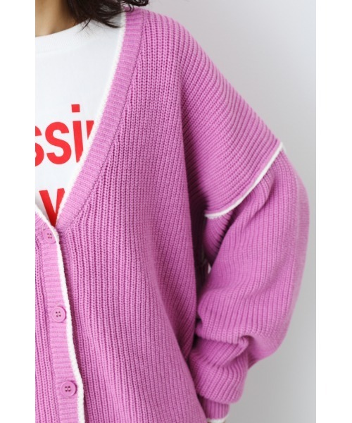 RODEO CROWNS WIDE BOWL（ロデオクラウンズワイドボウル）の「ラインニットカーディガン（カーディガン/ボレロ・レディース・グリーン/アイボリー/ライトイエロー/ライトパープル・FREE）」の20枚目の写真