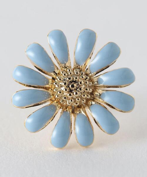 green label relaxing（グリーンレーベルリラクシング）の「フラワー EPO ピアス（ピアス（両耳用）・レディース・ライトブルー/オフホワイト・FREE）」の6枚目の写真