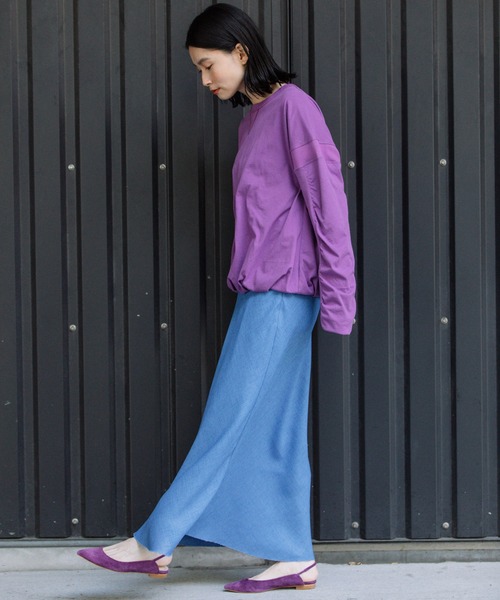 Munich（ミューニック）の「リネンライクライトメッシュマーメードスカート（スカート・レディース・カーキ/ブラック/ブルー/ナチュラル・S/M/XS）」の6枚目の写真