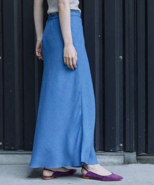 Munich（ミューニック）の「リネンライクライトメッシュマーメードスカート（スカート・レディース・カーキ/ブラック/ブルー/ナチュラル・S/M/XS）」の9枚目の写真