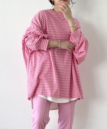 wee9s（ウィークス）の「loose silhouette relax border tee / ルーズシルエットリラックスボーダーティー（Tシャツ/カットソー）」