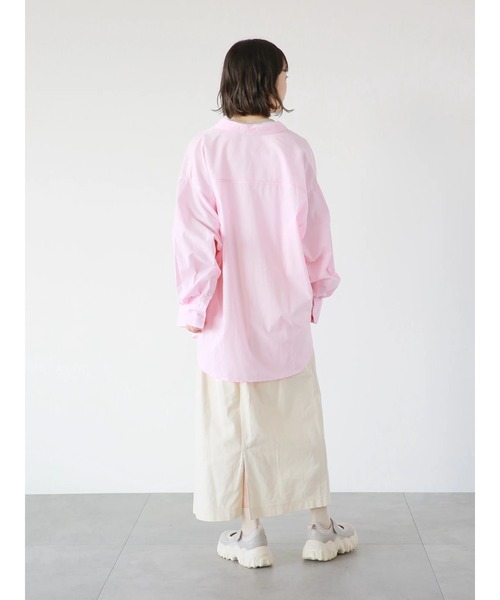 ehka sopo（エヘカソポ）の「ビッグシャツ（シャツ/ブラウス・レディース・サックスブルー/ピンク/キナリ・ﾌﾘ-）」の22枚目の写真