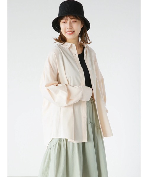 ehka sopo（エヘカソポ）の「ビッグシャツ（シャツ/ブラウス・レディース・サックスブルー/ピンク/キナリ・ﾌﾘ-）」の14枚目の写真