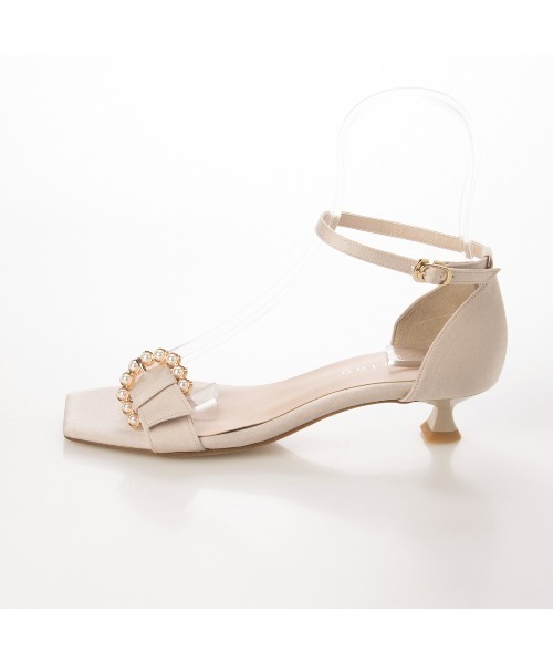 パールバックルアンクルベルトサンダル