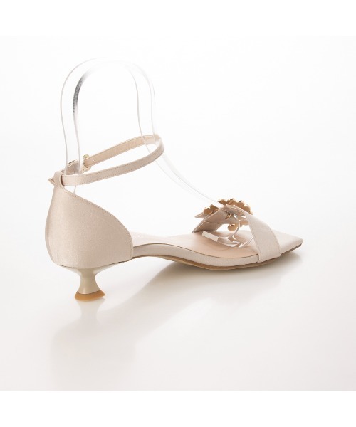 パールバックルアンクルベルトサンダル