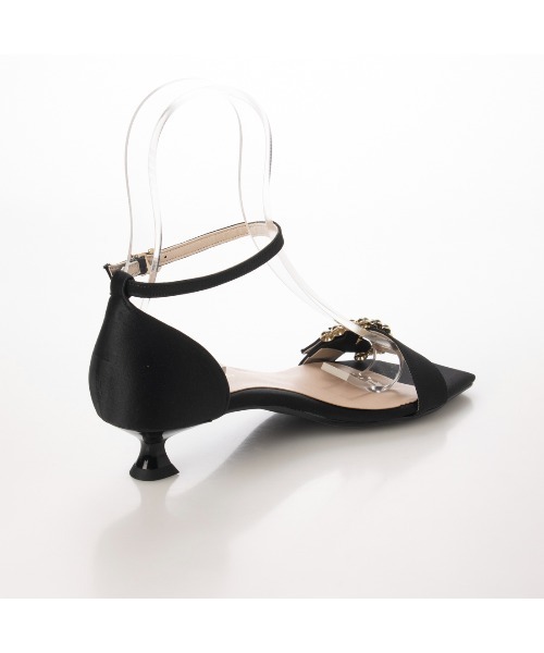 パールバックルアンクルベルトサンダル