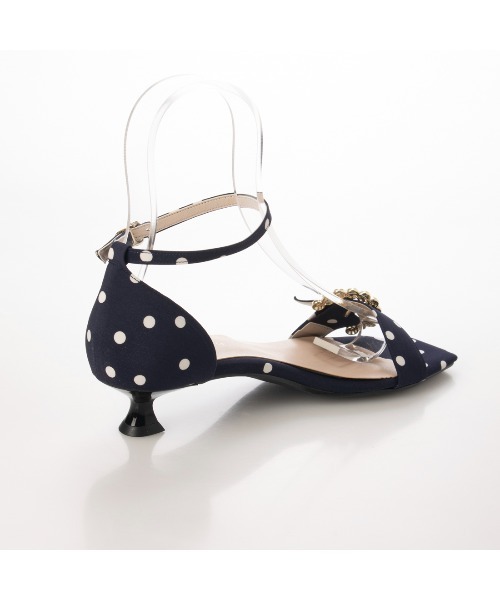 パールバックルアンクルベルトサンダル