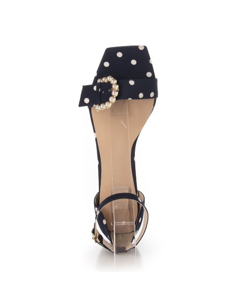 パールバックルアンクルベルトサンダル