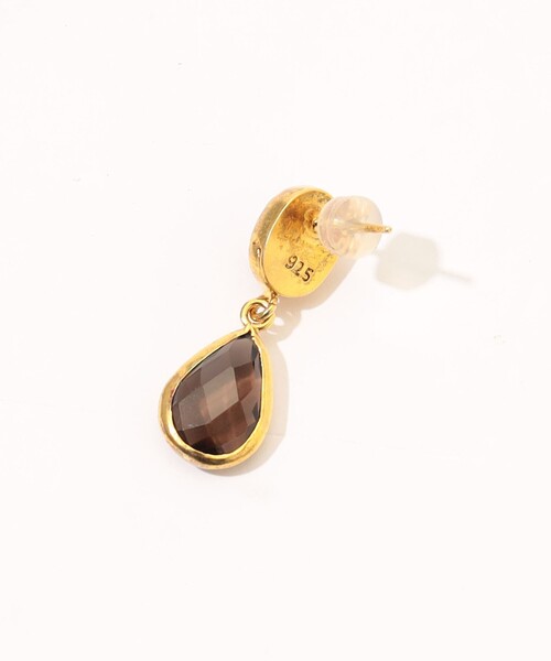 TOMORROWLAND (トゥモローランド)の「Amantes Amenets Amber&Smokey ドロップピアス(ピアス(両耳用)・レディース・ブラウン系その他・FREE)」の4枚目の写真