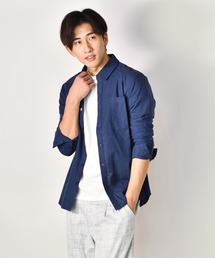 涼しげな夏素材で仕立てたシャツ セットアップ BIGSIZE