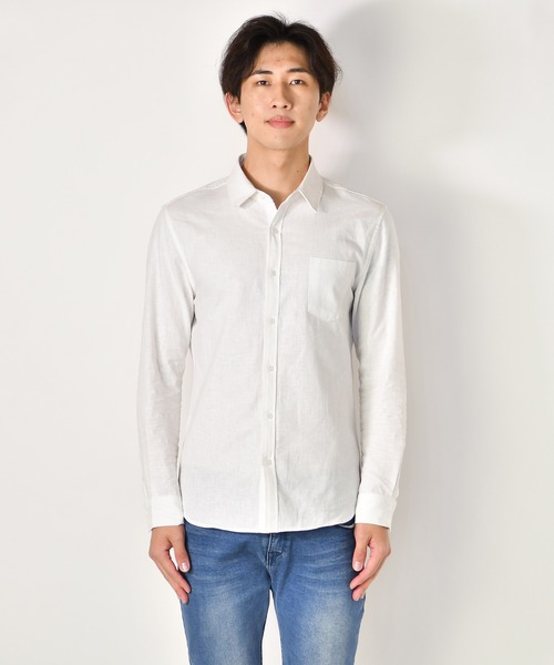 EVOLUTION(エボリューション)の「涼しげな夏素材で仕立てたシャツ セットアップ BIGSIZE(シャツ/ブラウス・メンズ・ベージュ/ネイビー/オフホワイト/ネイビー系1・MEDIUM/LARGE/X-LARGE/XX-LARGE/XXX-LARGE/XXXX-LARGE)」の7枚目の写真