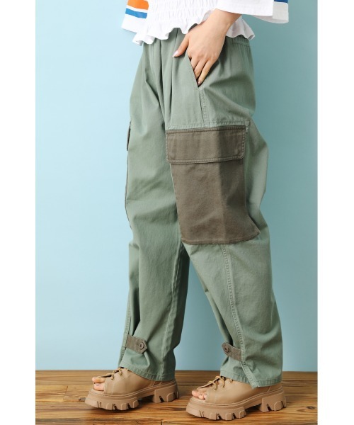 RODEO CROWNS WIDE BOWL（ロデオクラウンズワイドボウル）の「Re likeミリタリーカーゴパンツ（カーゴパンツ・レディース・ホワイト/カーキ・FREE）」の3枚目の写真