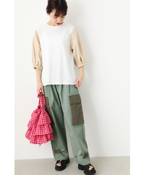 RODEO CROWNS WIDE BOWL（ロデオクラウンズワイドボウル）の「Re likeミリタリーカーゴパンツ（カーゴパンツ・レディース・ホワイト/カーキ・FREE）」の22枚目の写真