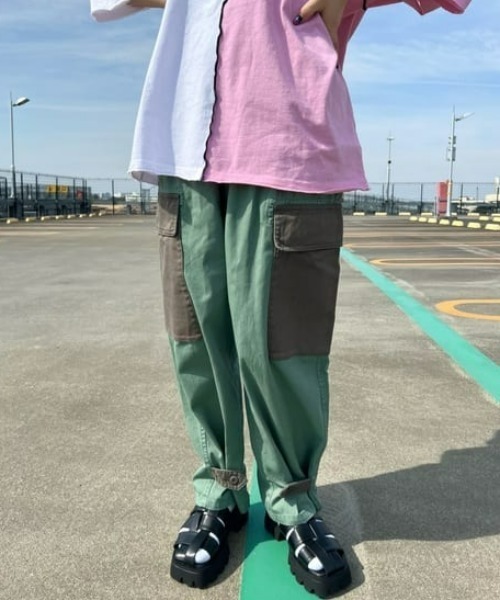 RODEO CROWNS WIDE BOWL（ロデオクラウンズワイドボウル）の「Re likeミリタリーカーゴパンツ（カーゴパンツ・レディース・ホワイト/カーキ・FREE）」の16枚目の写真