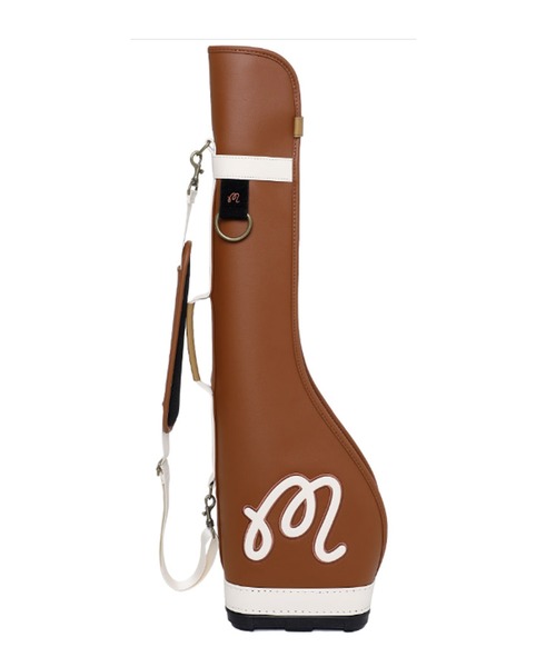 Malbon Golf（マルボンゴルフ）の「【Malbon Golf/マルボンゴルフ】Mバケットクラシックハーフバッグ　キャディーバッグ　キャディバッグ　ゴルフグッズ（ゴルフグッズ・メンズ・アイボリー/グリーン/ブラウン・FREE）」の5枚目の写真