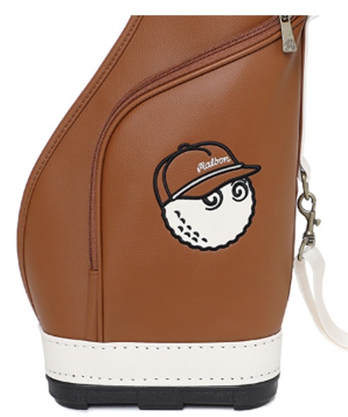 Malbon Golf（マルボンゴルフ）の「【Malbon Golf/マルボンゴルフ】Mバケットクラシックハーフバッグ　キャディーバッグ　キャディバッグ　ゴルフグッズ（ゴルフグッズ・メンズ・アイボリー/グリーン/ブラウン・FREE）」の9枚目の写真