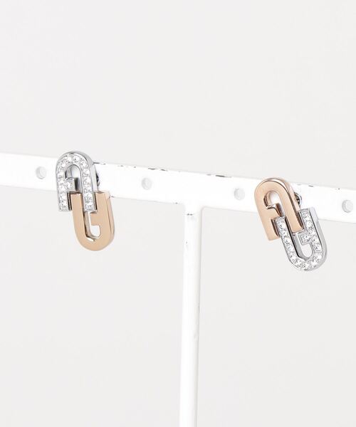 L.H.P(エルエイチピー)の「FURLA/フルラ/ARCH DOUBLE EARRING(ピアス(両耳用)・レディース・ピンク・F)」の1枚目の写真