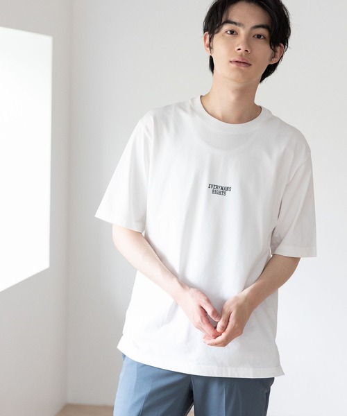 GLOBAL WORK(グローバルワーク)の「シャーベッTEEロゴ/半袖/173628(Tシャツ/カットソー・メンズ・アイボリー/サックスブルー/その他1/その他2/ダークブルー/ブラック/グレー系その他3/その他3/ダークブラウン/ホワイト系その他/チャコールグレー・X-LARGE/MEDIUM/LARGE/SMALL)」の10枚目の写真