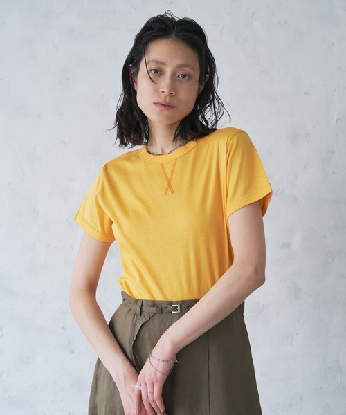 【Audrey and John Wad】シルケットフライスTシャツ≪UVカット≫ -手洗い可-（Tシャツ/カットソー）｜Audrey and John Wad（オードリーアンドジョンワッド）