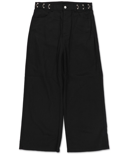 SPINNS(スピンズ)の「ウエストフック付き ツイルワイドパンツ(その他パンツ・レディース・ブラウン/ホワイト/ピンク/カーキ/ブラック・ONESIZE)」の11枚目の写真