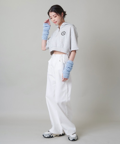 SPINNS(スピンズ)の「ウエストフック付き ツイルワイドパンツ(その他パンツ・レディース・ブラウン/ホワイト/ピンク/カーキ/ブラック・ONESIZE)」の22枚目の写真