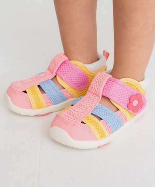 HOT BISCUITS（ホットビスケッツ）の「ダブルラッセル ウォーターベビーサンダル（サンダル・キッズ・ホワイト/マルチ/ピンク/ブルー系その他・14.5cm/13cm/15cm/13.5/14cm/16cm/15.5cm）」の3枚目の写真