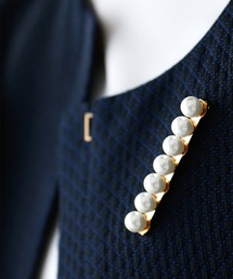 Ehre style（エーレスタイル）の「服に穴をあけない華やぎパールのマグネットブローチ（ブローチ/コサージュ）」