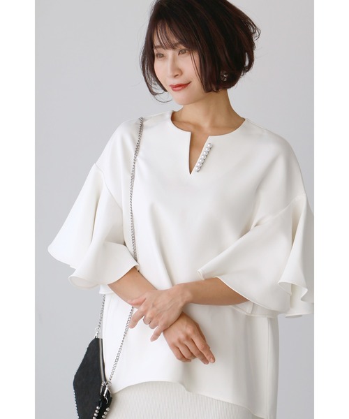 Ehre style(エーレスタイル)の「服に穴をあけない華やぎパールのマグネットブローチ(ブローチ/コサージュ・レディース・シルバー/ゴールド・FREE)」の12枚目の写真